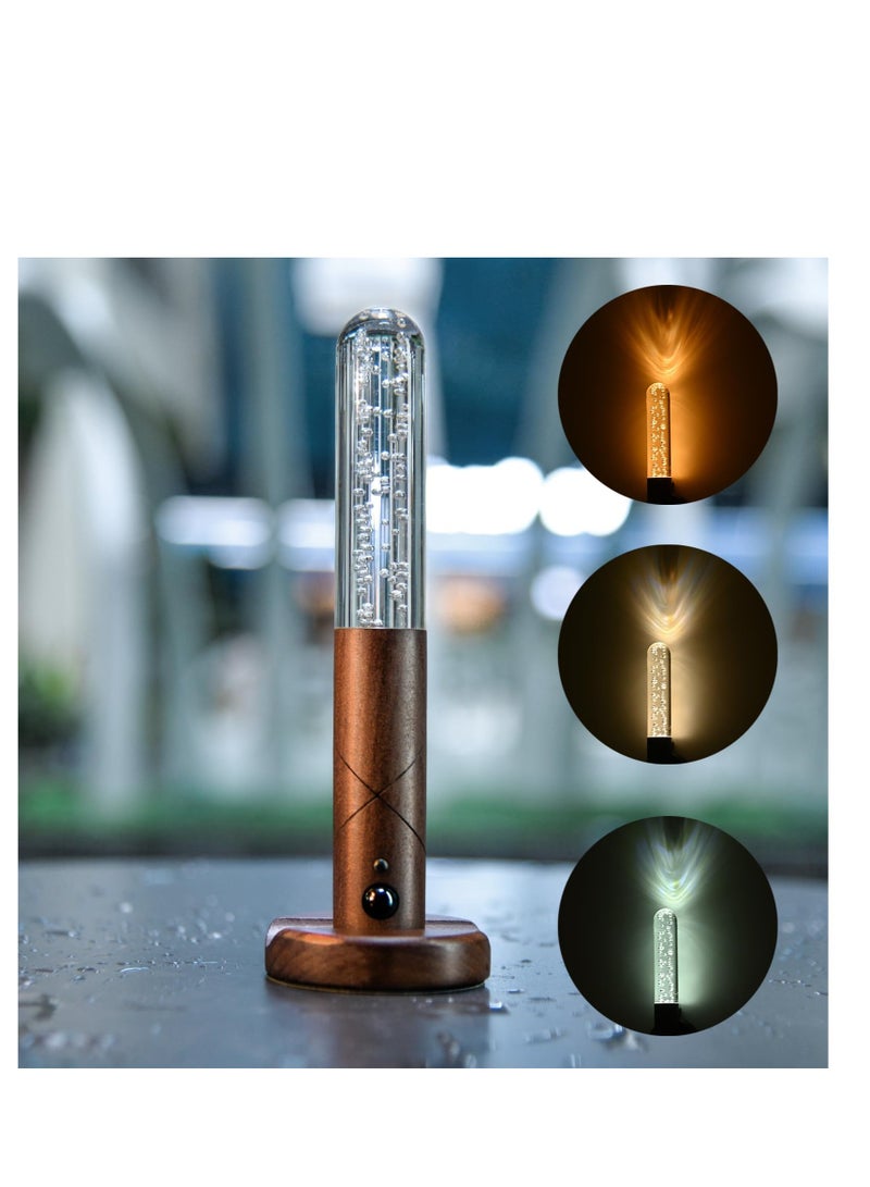 إكسفور Motion Sensor Night Light, Rechargeable Smart Portable Sensor Night Light, Warm White Dimmable Nightlight, Stick-On Magnet Wall Lights, for Bedroom, Stair, Hallway, Kitchen (Walnut) - Image 1