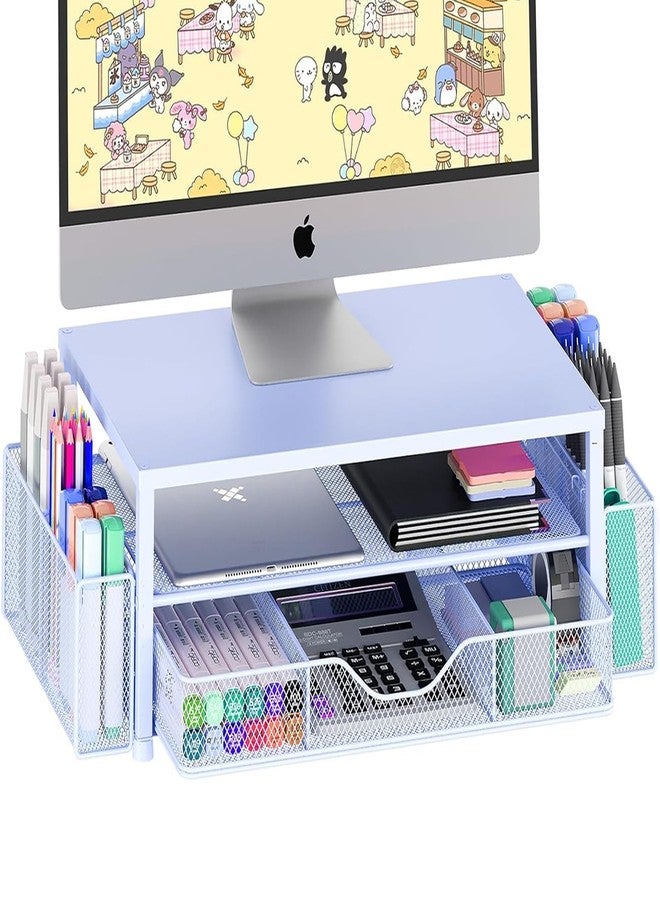 opnice Opnice 2-tier Computer Monitor Stand With Drawer Z76D9EBAE338602B80D52Z