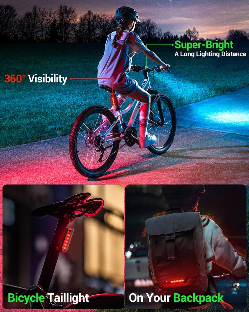 Victoper Bike Light, High Lumens Super Bright Bicycle Light, 6+4 Modes USB Rechargeable Bike Headlight & Tail Light Set, Waterproof Safety Bike Front & Rear Light for Road, Mountain, Night Riding - Image 5