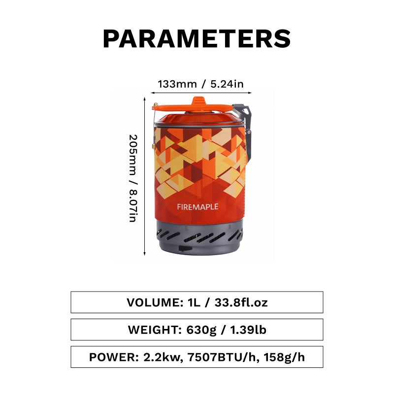 Fire-Maple Fixed Star X2 Backpacking and Camping Stove System Outdoor Propane Camp Cooking Gear Portable Pot Jet Burner Set Ideal for Hiking, Trekking, Fishing, Hunting Trips and Emergency Use - Image 4