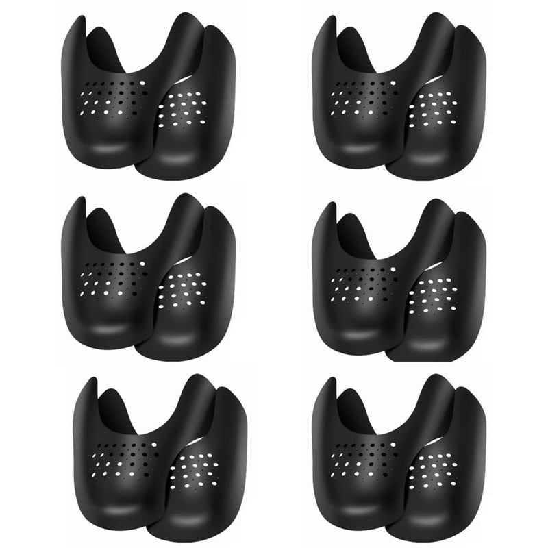SITANSH Shoe Protectors for Air Force Anti-Wrinkle Shoes Protectors for Men's Soft Material Sneaker Guard Shoes Protector No Creases Shoes for Protection Safety Guard (Black - 6 Pair) - Image 1
