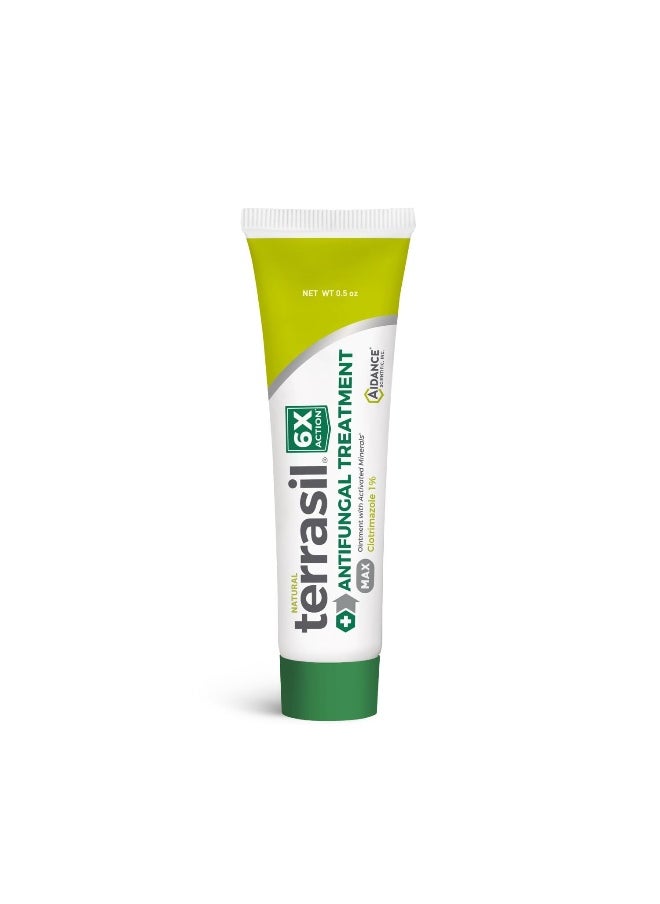 Terrasil terrasil Clotrimazole Antifungal Cream Relief for Fungal Yeast Infections Jock Itch Athletes Foot Ringworm for Men Women Clinically Proven Treatment of Skin Fungus MAX 6X 05oz  - Image 1