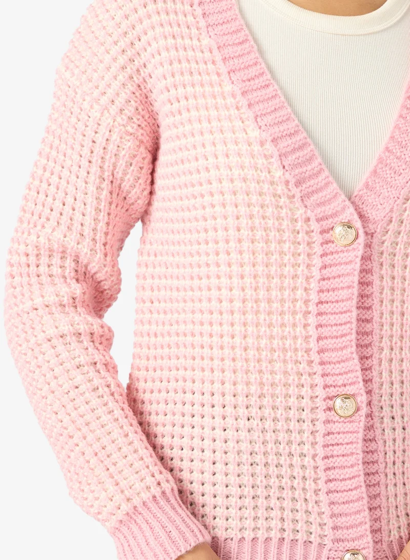 Ella  Check Print Cardigan for Women | Best Price UAE