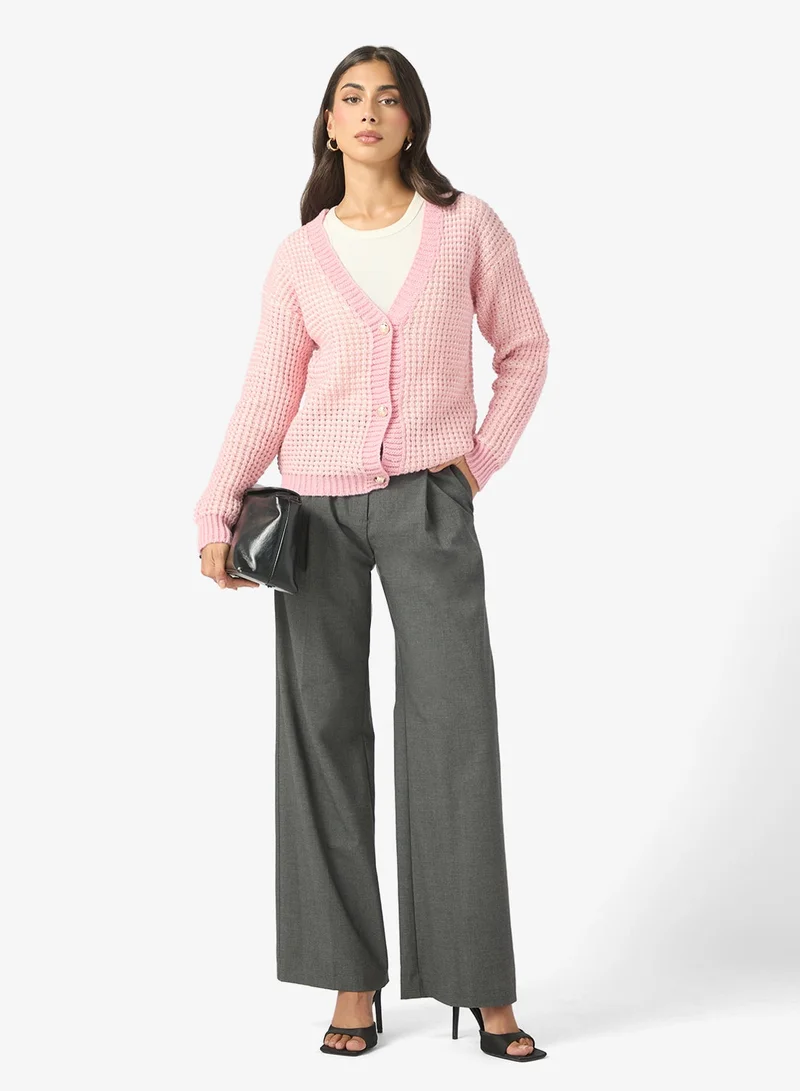 Ella  Check Print Cardigan for Women | Best Price UAE
