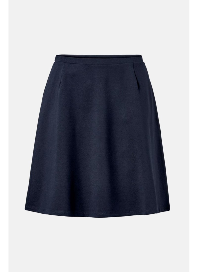 Tchibo Women Regular Fit Jersey Rock Skirt, Navy  - Image 3