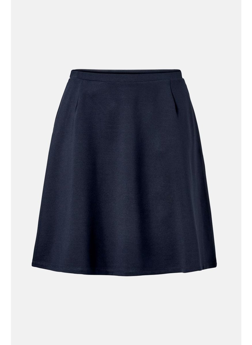 Tchibo Women Regular Fit Jersey Rock Skirt, Navy  - Image 2