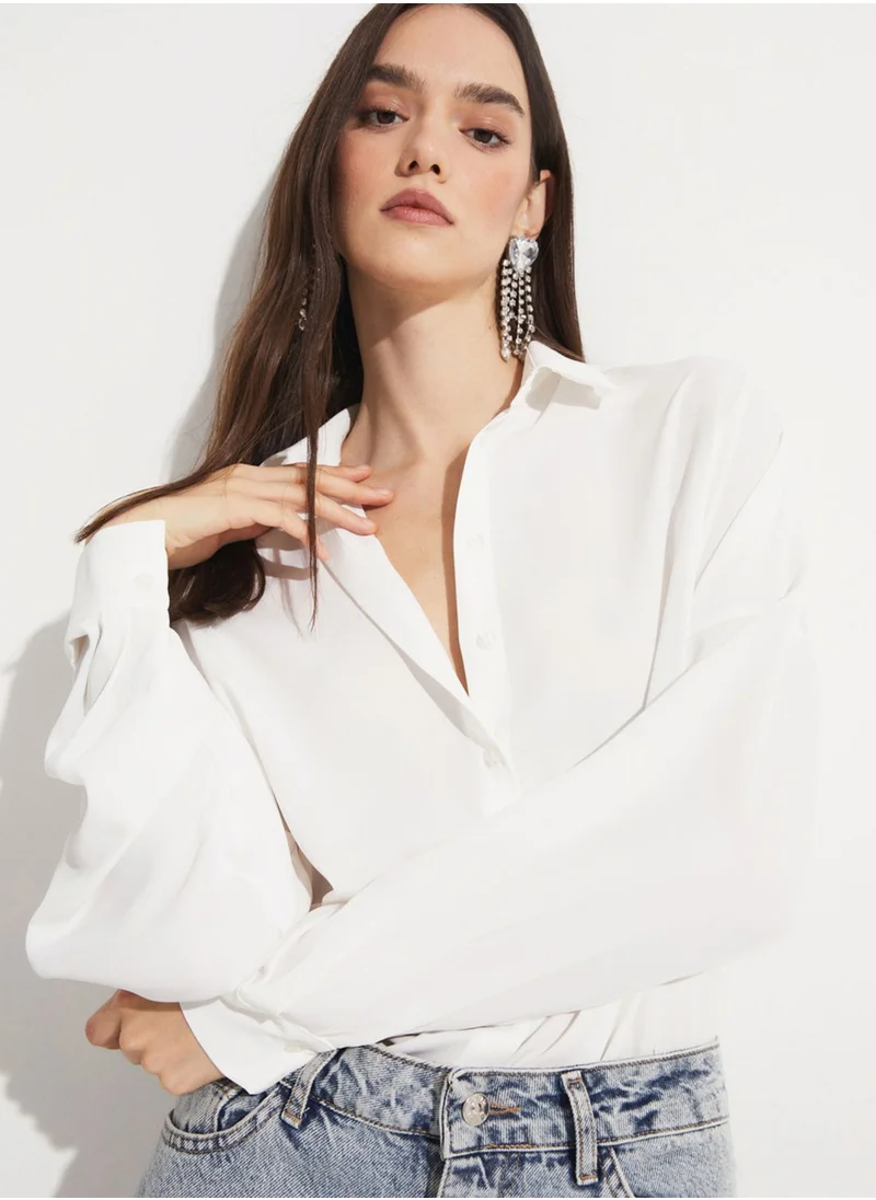 JUNE Button Detail Shirt