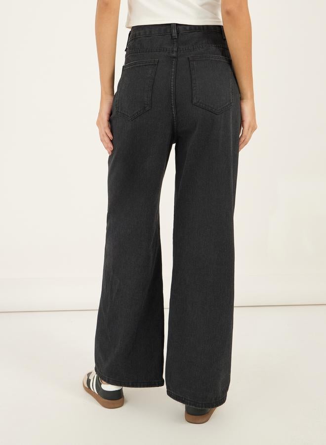 Styli Wide Leg High Rise Stretchable Jeans - Image 4