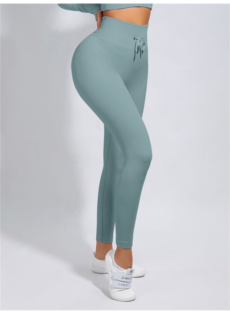 general Ribbed Yoga Leggings Women Push Up Sport Pants Gym Workout Tights - Image 2