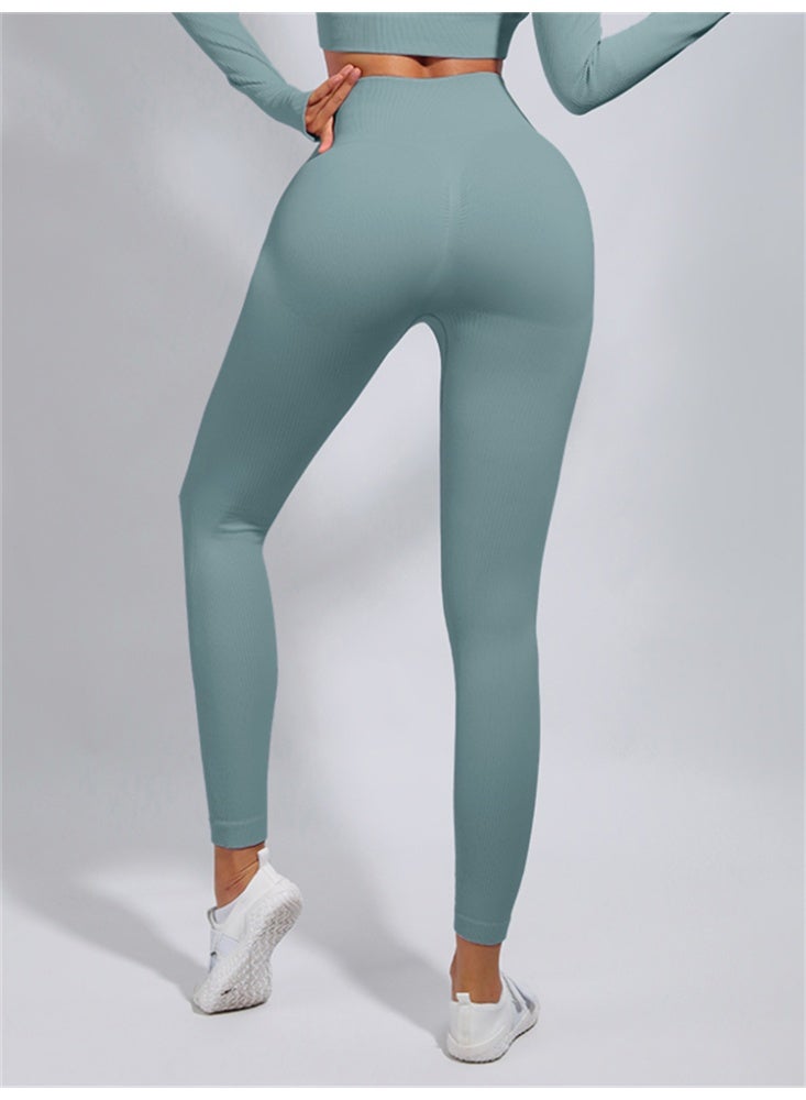 general Ribbed Yoga Leggings Women Push Up Sport Pants Gym Workout Tights - Image 3