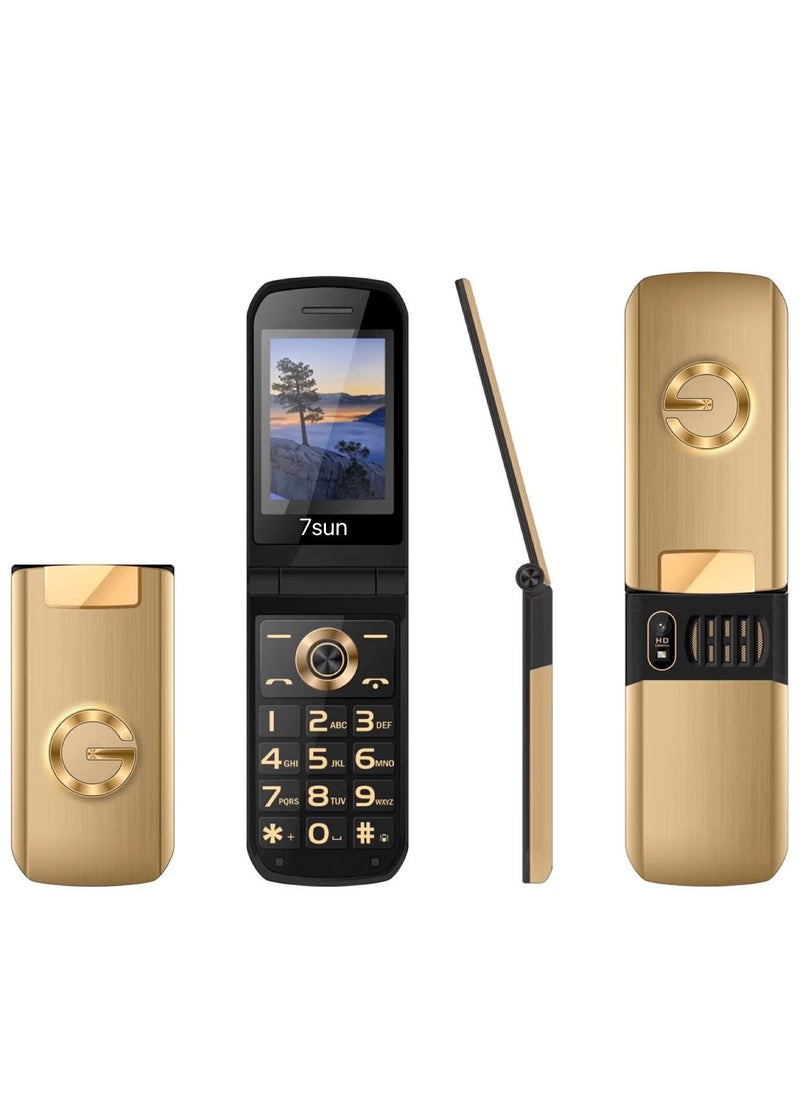 Unlocked Flip Phone for Seniors & Kids - Dual SIM 2G GSM Cell Phone with Big Buttons, Large Display & Loud Speaker, 4800mAh Long Battery Life, SOS Emergency Button, Easy-to-Use Feature Phone