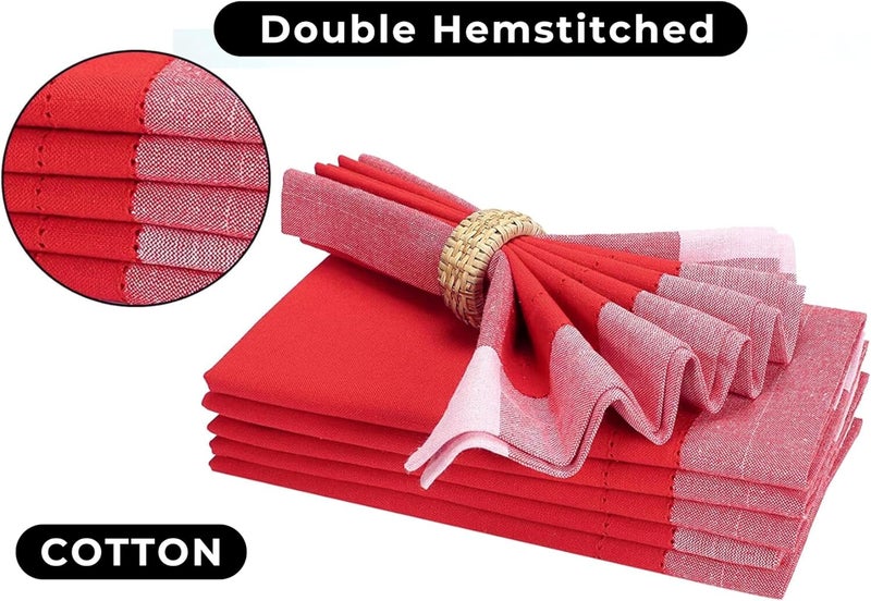 Homidate Cloth Dinner Napkins Machine Washable Reusable Fabric Napkins for Weddings Parties Table Decorations - Image 3