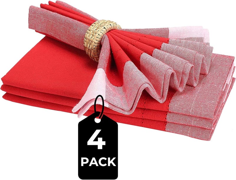 Homidate Cloth Dinner Napkins Machine Washable Reusable Fabric Napkins for Weddings Parties Table Decorations - Image 2