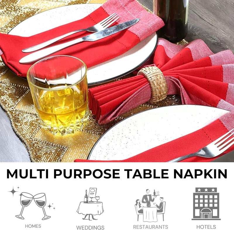 Homidate Cloth Dinner Napkins Machine Washable Reusable Fabric Napkins for Weddings Parties Table Decorations - Image 4