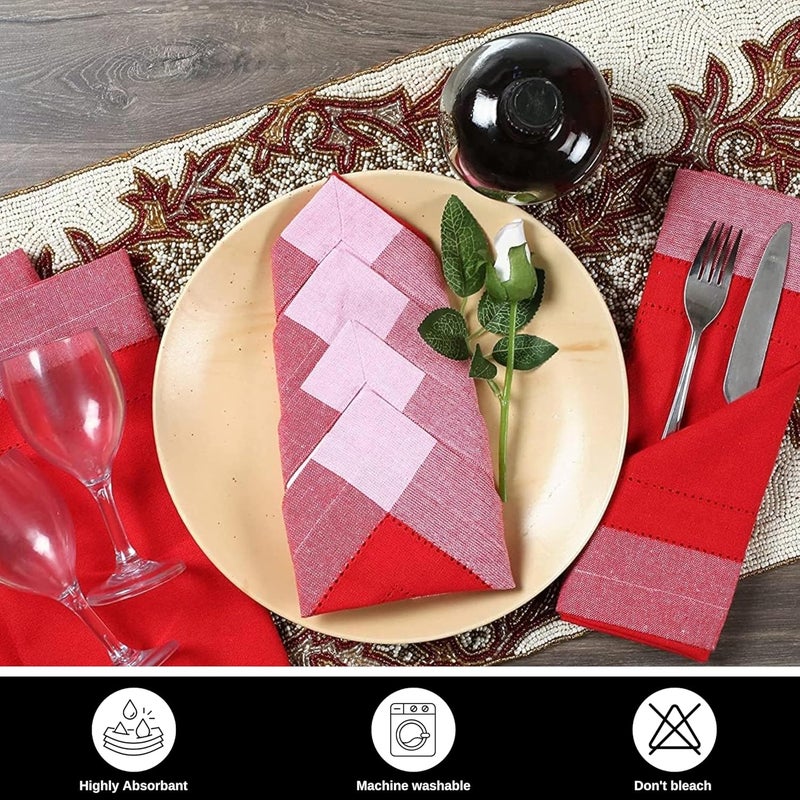 Homidate Cloth Dinner Napkins Machine Washable Reusable Fabric Napkins for Weddings Parties Table Decorations - Image 5