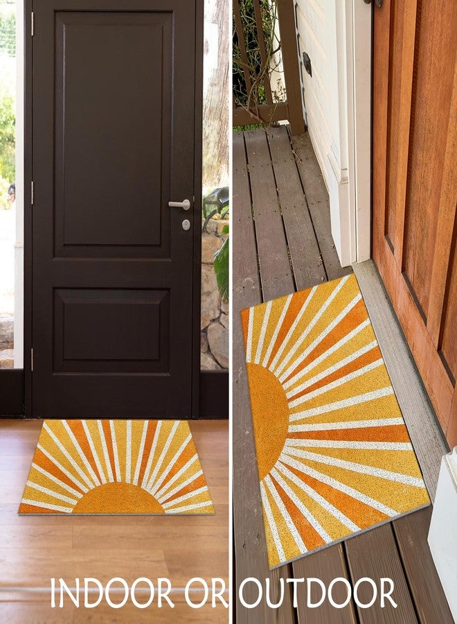 Supwhd Boho Door Mats Doormat Outdoor Indoor Entrance - Retro Sun Front Door Mat, Boho Welcome Mat, Indoor Door Mats for Entryway, 17x30 - Image 2