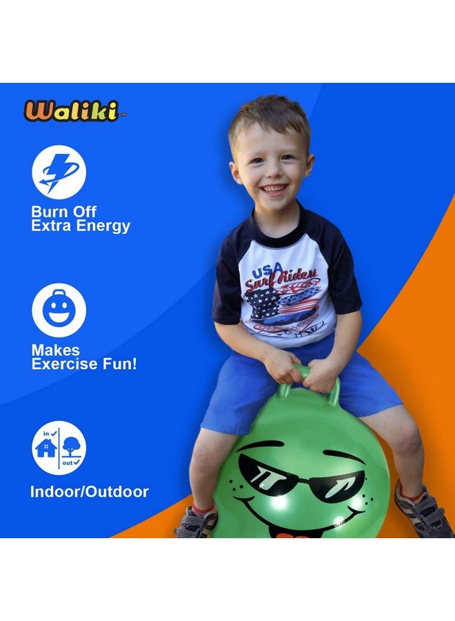 WALIKI كرة القفز للأطفال؛ كرة القفز الهيبيتي؛ كرة القفز؛ كرة العلاج؛ باللون الأخضر (الأعمار: 3 6 (18 بوصة/45 سم)) - Image 3