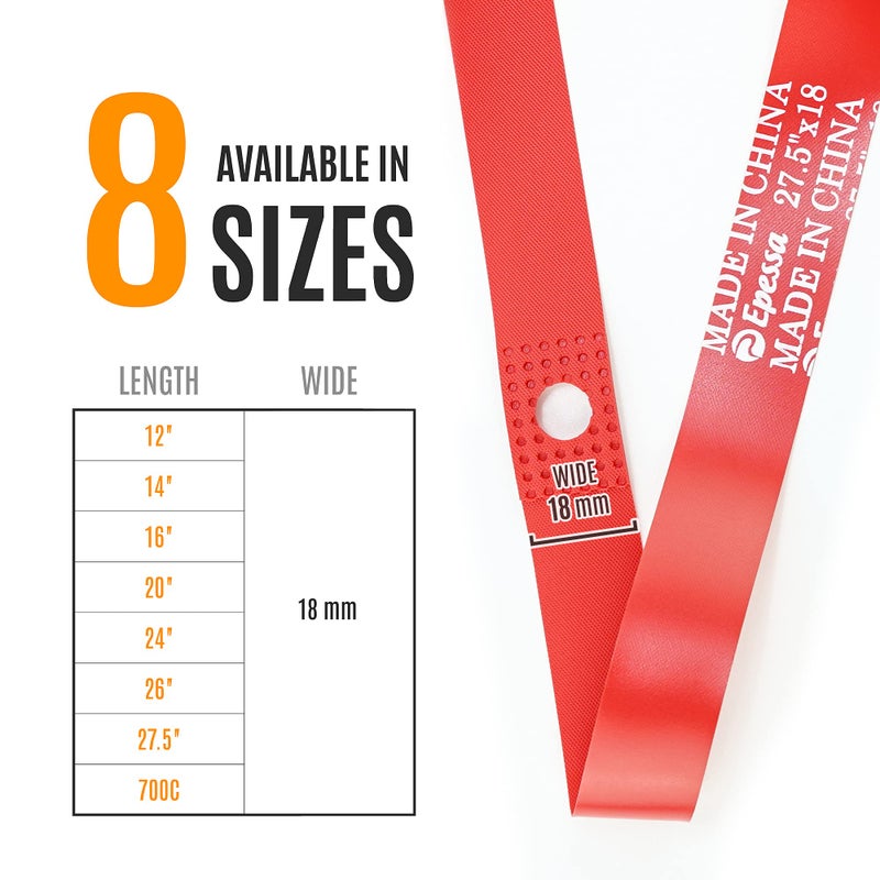 Epessa Bike Bicycle Rim Strip Rim Tape Fits Size 12" 14",16",20",24" 26'', 27.5'', 700C-A Pair - Image 5