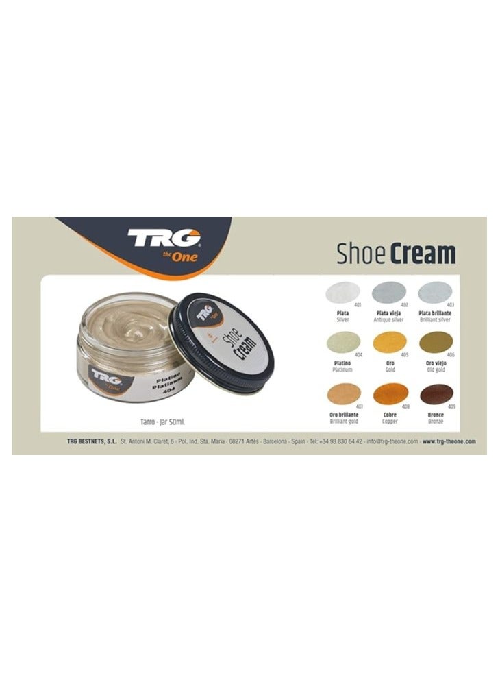 TRG Metallic Shoe Cream # 404 Platinum 50ml - Image 3