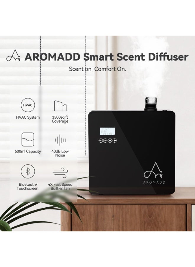 Aromadd Smart Scent Diffuser for HVAC System, Whole House Aroma Diffuser, Waterless Cold Air Tech, 3500 Sq.Ft, 600mL, Black - Image 3