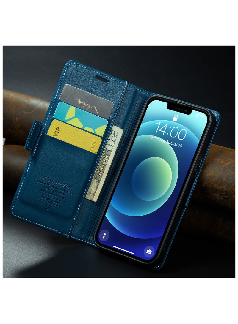 Leather protective cover for iPhone 12 / 12 Pro Blue - Image 3