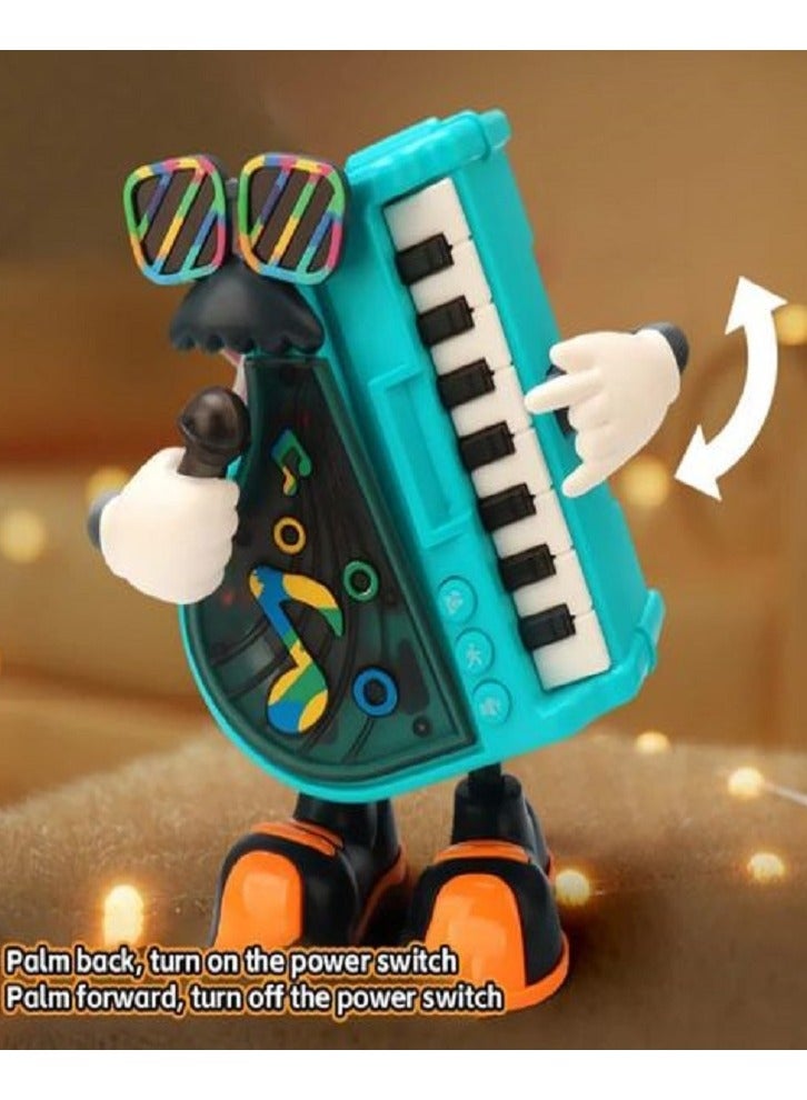 لعبة بيانو رقص بلاستيكية للأطفال عالية الجودة برسوم كرتونية، صوت وضوء - ألعاب موسيقية كهدية للأطفال - Image 4