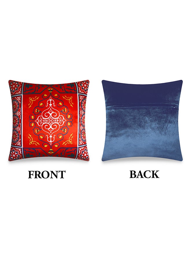 Vellato Ramadan Kareem Printed Velvet Cushion Cover Multicolour 45 x 45cm - Image 4