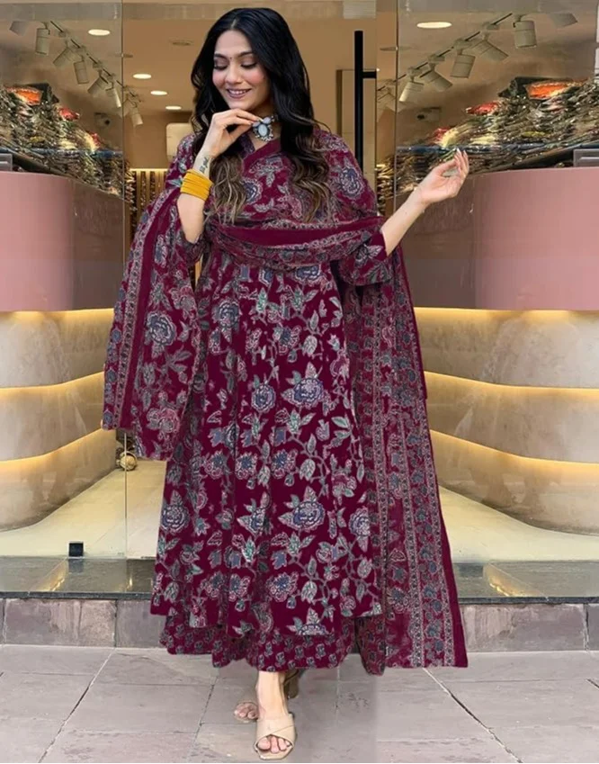 جو سريكي كورتا بالاتسو المطبوع من GoSriKi من منطقة الفيسكوز أناركالي مع دوباتا (CIA WINE-GS_XXL_WINE_XX-large)