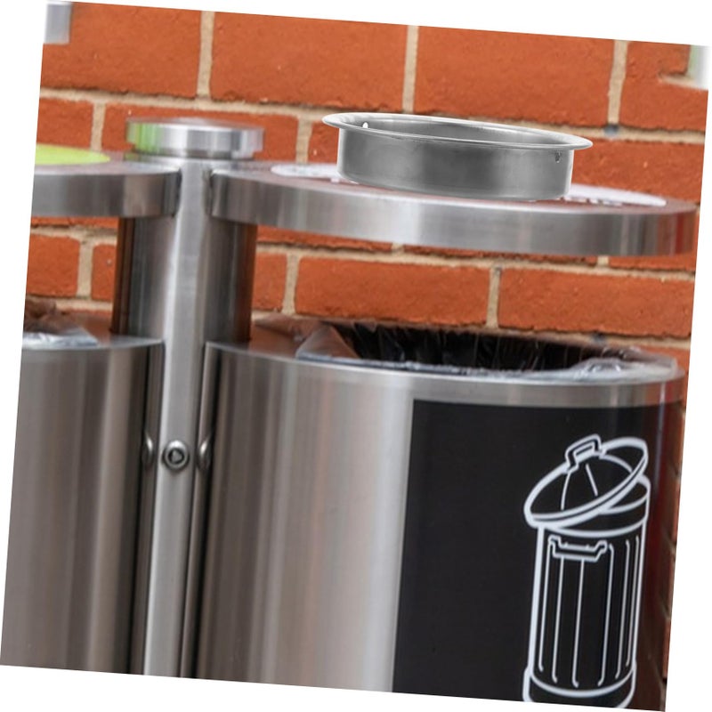 Stainless Steel Outdoor Ashtray with Lid Decorative Cigar Ash Bucket - Image 3