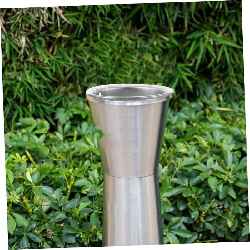 Stainless Steel Outdoor Ashtray with Lid Decorative Cigar Ash Bucket - Image 4