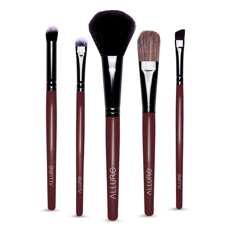 allure Makeup Brush Set - Set Of 5 Face & Eye Makeup Brushes - Image 1