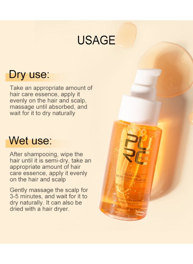 بورك زيت الأرغان من PURC للعناية بالشعر، زيت أرغان مغربي ناعم ولامع، ٥٠ مل - Image 2