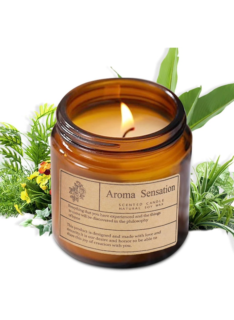 Aroma Sensation Organic Sandalwood Rose Candle - Home Soy Candle, Exclusive Gift for UAE Festivals - Eid al Fitr/Christmas/National Day Atmosphere Home Decoration (7 oz) - Image 1