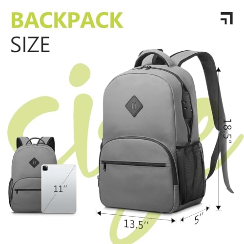 OZCHIN Smell Proof Backpack With Combination Lock, Double Sealed Zipper ClassicsSmell Proof Travel Backpack, Large Capacity Smell Proof Container Carbon Enduring, Great Gifts for Men Women - Image 2