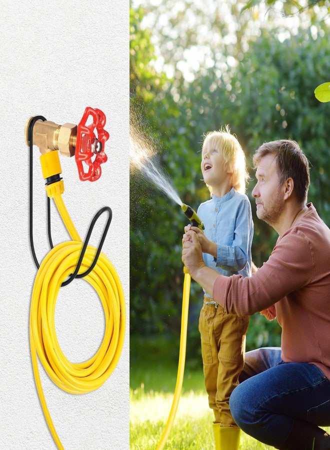 Yoniccal حامل خرطوم حديقة يونيكال، علاقة خرطوم مياه مثبتة على الحائط، خطاف خرطوم صلب من الفولاذ المقاوم للصدأ 304، يحمل خرطوم حديقة يصل طوله إلى 150 قدمًا، خرطوم قابل للتمدد، خرطوم مياه (فضي-1) - Image 3