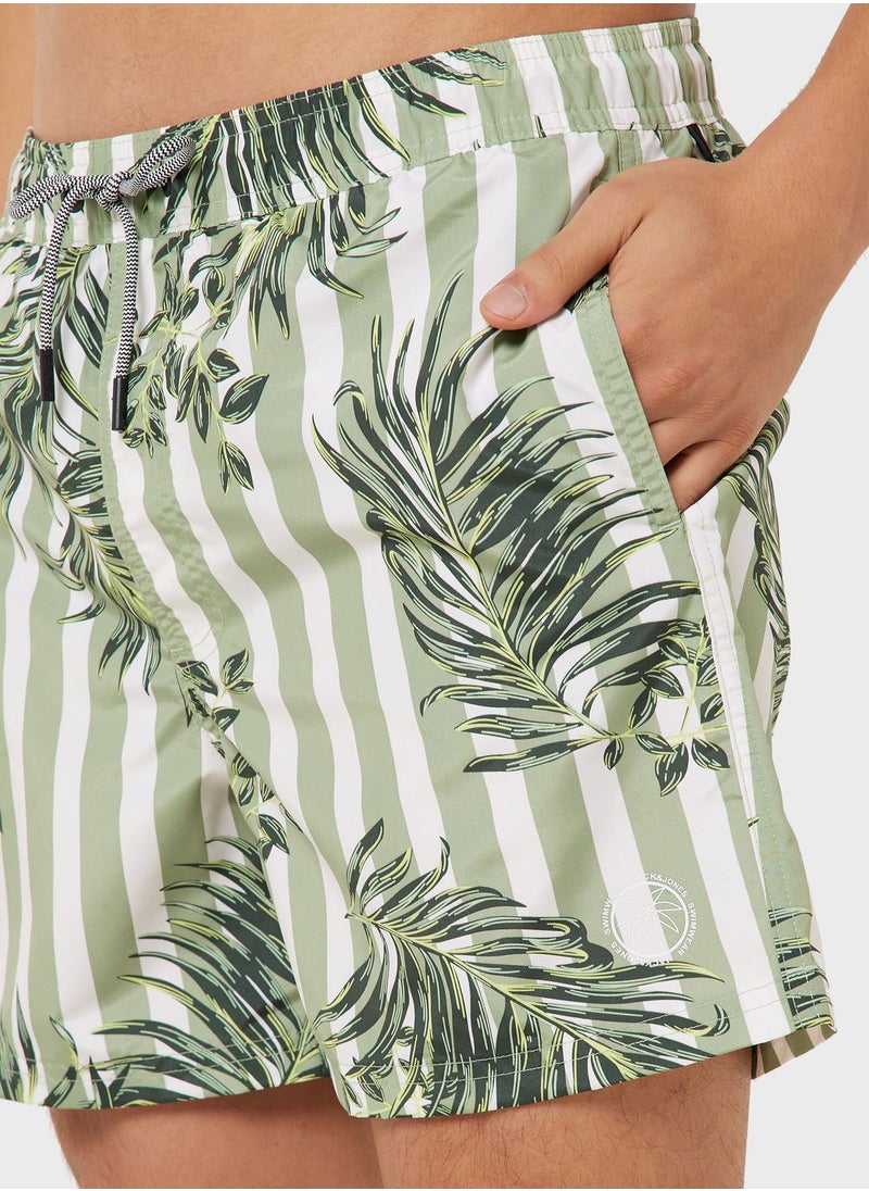 JACK & JONES - Printed Swim Shorts - Image 1