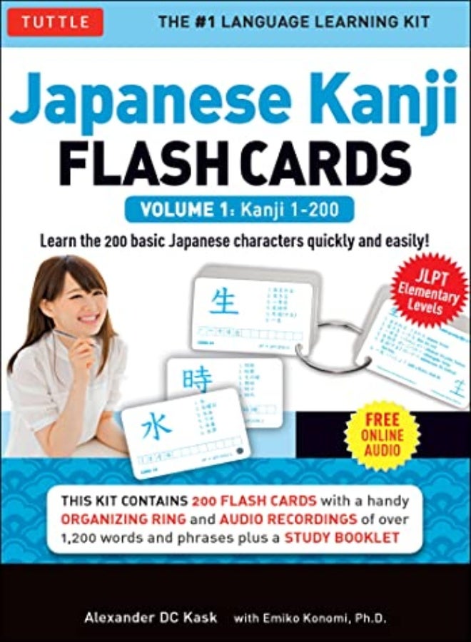 Japanese Kanji Flash Cards Kit Volume 1 Kanji 1200 Jlpt Beginning Level Learn 200 Japanese Chara by Kask, Alexander - Konomi, Emiko Paperback