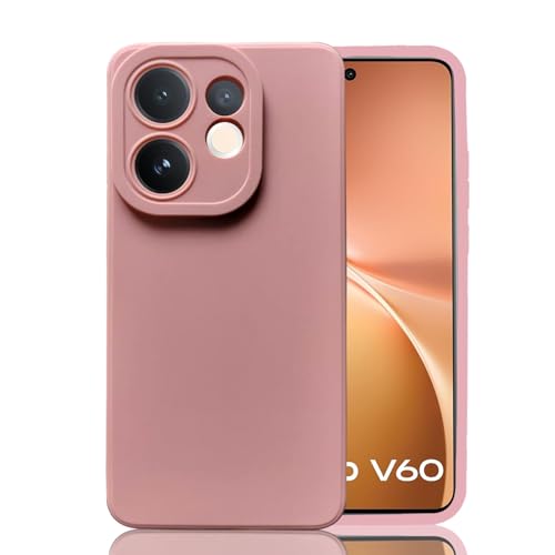 KC Back Cover for Vivo V60 5G / V60e 5G / Vivo T4 Pro 5G - Shockproof Soft Bumper Silicone Case with Camera Protection (Pink) - Image 1