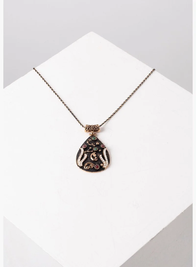 SOHI Gold Plated Designer Stone Necklace