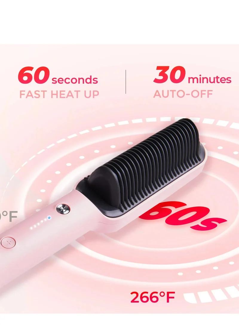 TYMO Ring Hair Straightening Brush - Pink