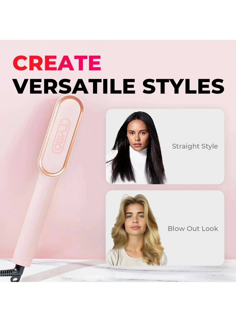 TYMO Ring Hair Straightening Brush - Pink