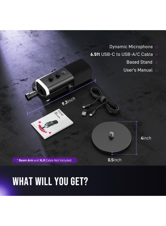 FIFINE AmpliGame AM8 USB/XLR Dynamic Microphone for Gaming Streaming - Image 3