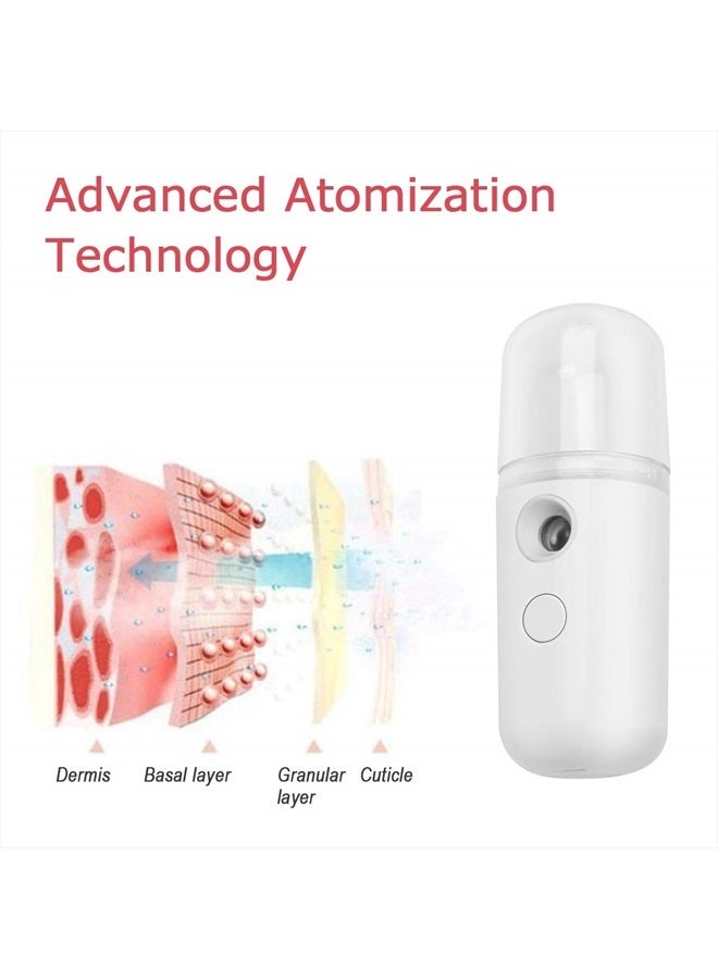 Ahier (Water Supplementer) - Nano Facial Mister, Mini Facial Steamer, Handy Moisturising Mist Sprayer, Atomization Eyelash Extensions Skin Care Steamer, USB Rechargeable - Image 2