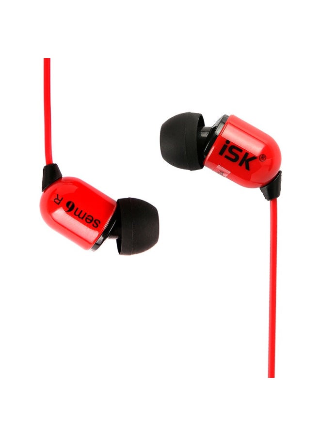 Isksem6 In-ear Professional Monitoring Earphones Recording Studio Hifi Equipment For Karaoke/gaming/music | Compatible With Huawei, Xiaomi Phones, Computers, Sound Cards | China Red - Image 5