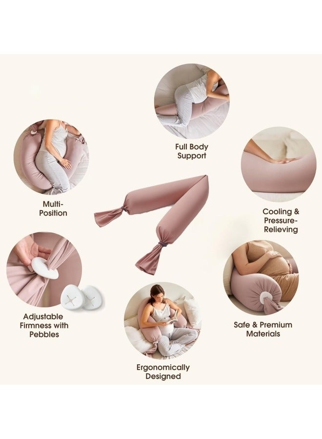 GGEROU Pregnancy Pillow 5-IN-1,Full Body Support for Side Sleeping,Adjustable Firmness and Shape,Supports Back,Legs,Belly,HIPS for Pregnant Women - Image 3