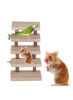 Zerodis 5 Layers Wood Small Animal Ladder,Pets Chewing Toys Climbing Stairs Pet Toys for Mouse, Chinchilla, Rat, Gerbil, Dwarf Hamster, Parrot  - Image 5