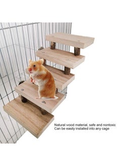 Zerodis 5 Layers Wood Small Animal Ladder,Pets Chewing Toys Climbing Stairs Pet Toys for Mouse, Chinchilla, Rat, Gerbil, Dwarf Hamster, Parrot  - Image 3