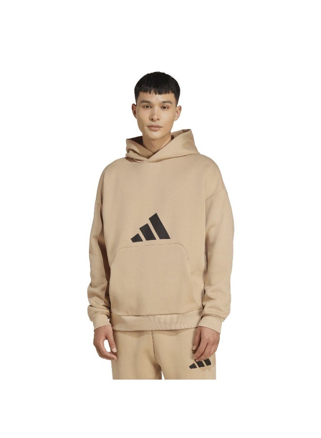 Adidas M Fi 3Bar Hd Brown Training Sweatshirts For Men XS - Image 2