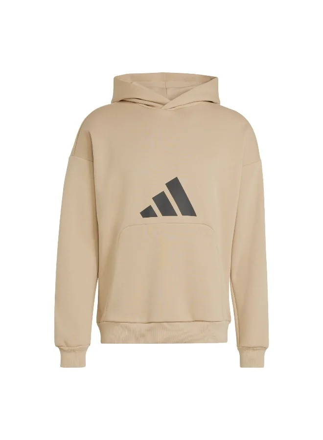 Adidas M Fi 3Bar Hd Brown Training Sweatshirts For Men XS