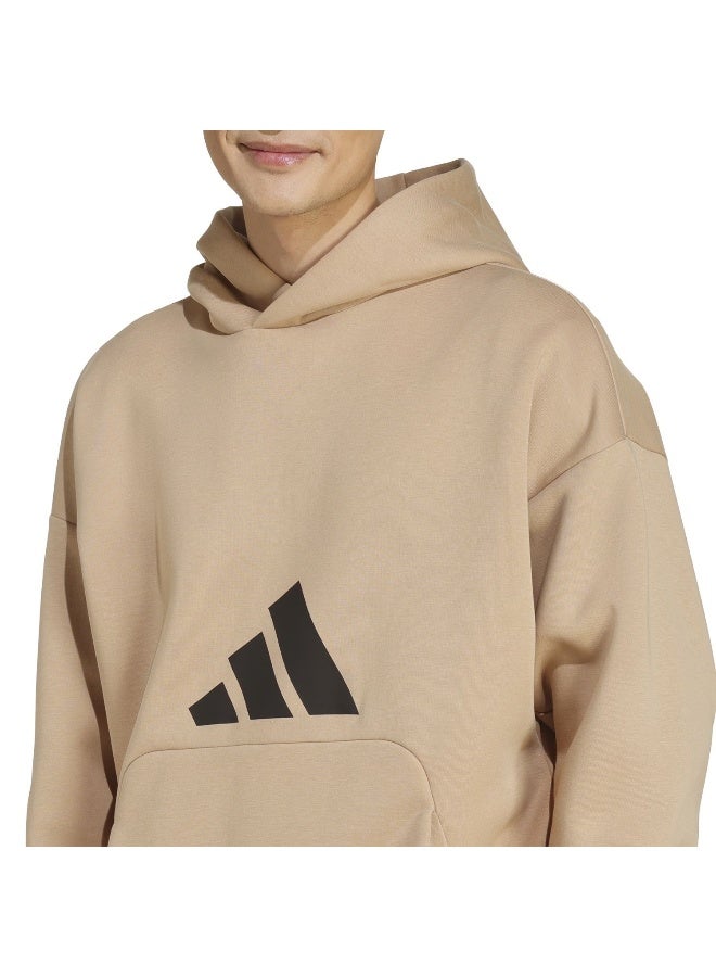 Adidas M Fi 3Bar Hd Brown Training Sweatshirts For Men XS - Image 5